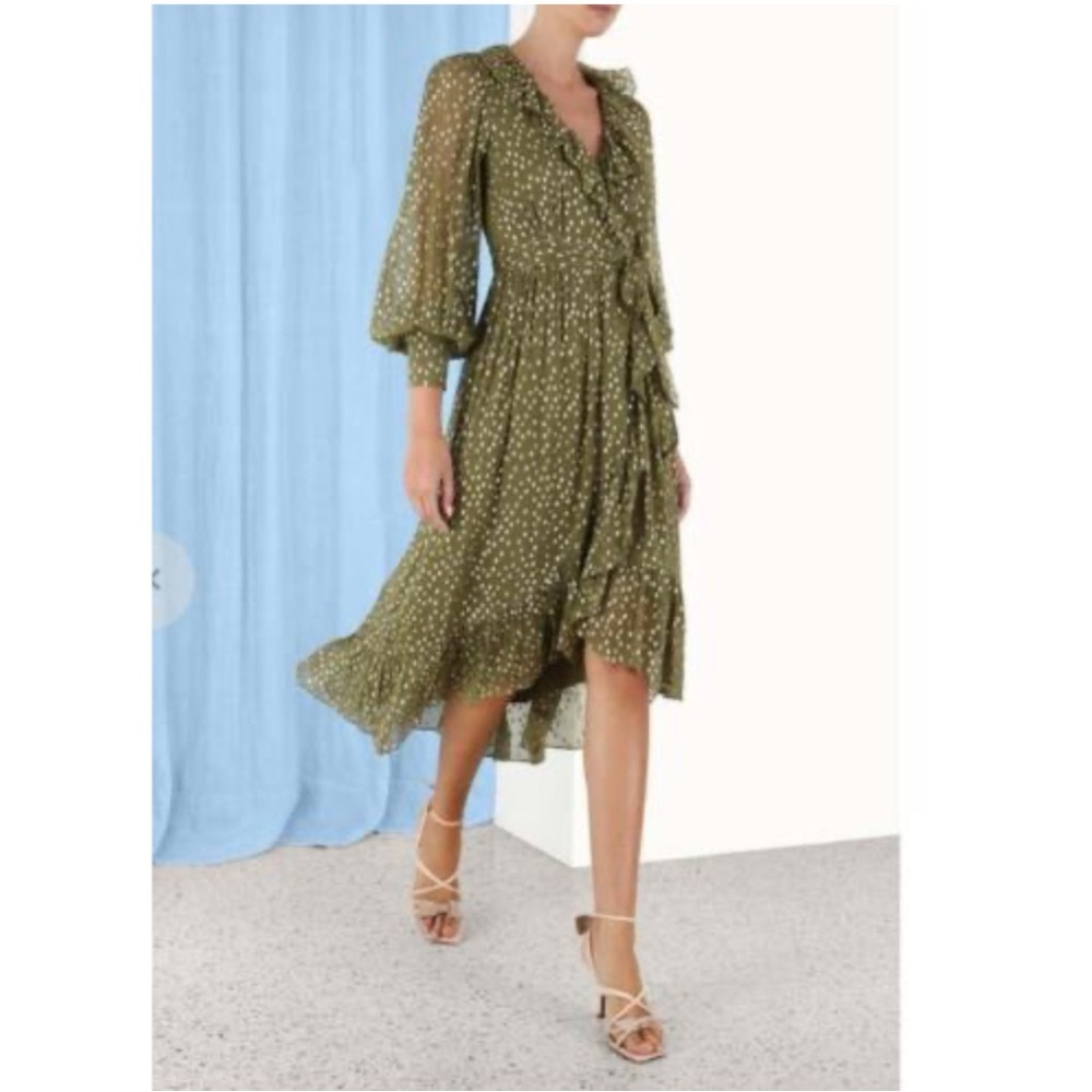 Zimmermann Wrap Midi Dress, size 0 / XS